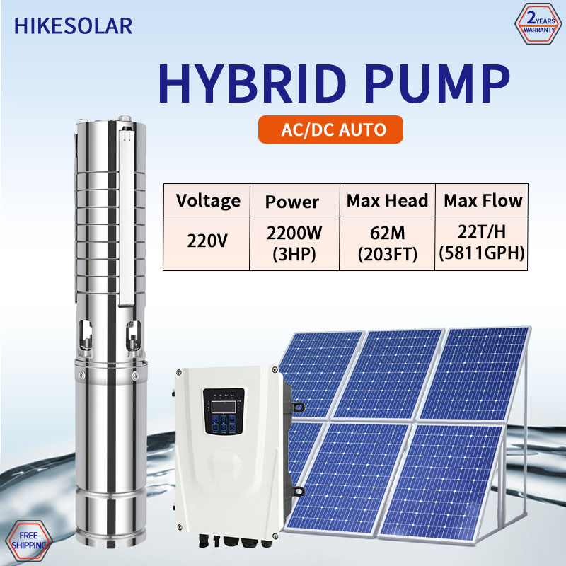 Hybrid DC AC Solar Powered Hig - Farming Pump For Agriculture avaliação e preço